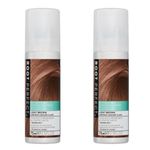 Generic 2 x Root Perfect Instant Root Concealer Spray Light Brown 75ml - Temporary Hair Color Spray for Gray Coverage