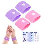 Travel Sickness Bands for Kids, 2 Pairs Anti Sickness Wristbands Child Sea Sickness Bands Motion Sickness Bands Nausea Relief Wristbands Sea Bands Kids Nausea Bands for Car Sea Cruise Flying Trip