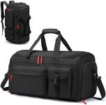 Lyweem 53L Travel Garment Duffle Bag Backpack for Men, Convertible Carry on Suit Carrier Bag with Shoes Compartment, 3 in 1 Large Suit Travel Bag Luggage Garment Weekend Bags for Women, Black