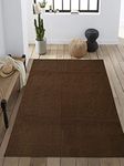 Saral Home Polypropylene Anti Skid Carpet - Dk.Brown, 150X210 cm