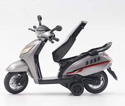 CENTY Toys Bestiva Grey Colour Scooty Toy - Pull Back Action- Rear Wheel Suspension Moves - Seat Opens - Pull Back Action That Can Change To Free Wheel, 3-12 years