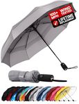 Repel Windproof Travel Umbrella - Compact & Withstands Winds up to 100MPH, Strongest Premium Auto Folding Umbrella for Rain and Sun - Durable, Light & Portable for Women & Men, Fits Backpack & Cars