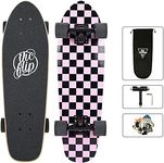 One Leopard® Cruiser Skateboard, VIC 27 Inch Complete Skateboard for Kids Teens & Adults, 7 PLY Maple Double Kicktails Deck Concave Trick Skateboard, T-Tool & Skateboard Stickers & Carry Bag Included