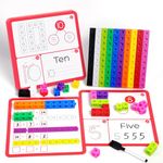 Gamenote Math Cubes Manipulatives with Activity Cards - Number Blocks Counting Toys Snap Linking Cube Math Counters for Kids Kindergarten Learning Activities