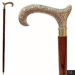 Derby Canes and Walking Sticks with Brass Handle Affordable Gift Wooden Decorative Walking Cane Fashion Statement for Men/Women/Seniors/Grandparents