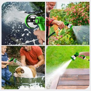 100FT Expandable Garden Hose – 3-Layer Latex, No-Kink, 10-Function Spray Nozzle