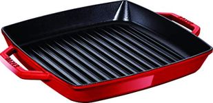 STAUB Cast Iron Double Handle Grill Pan 23 x 23 cm Cherry