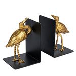 Creative Co-Op Decorative Bird Bookends, Gold, Set of 2