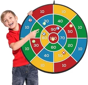 Playbees Large Dart Board for Kids 29 Inches with Sticky Balls Kids Hanging Dart Board Boys Toys Indoor/Sport Outdoor Fun Birthday Gifts for 3 4 5 6 7 8 9 10 11 12 Sticky Darts for Boys Girls Family