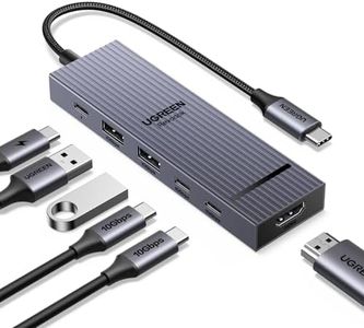 UGREEN Revodok Pro 106 USB C Hub 10Gbps, 6-in-1 USB C Adapter, 4K@60Hz HDMI Display, 10Gbps USB-C and USB-A Data Ports, 100W PD, USB C to HDMI for M4 MacBook Pro, iPad Pro, HP Laptops, Mac Mini