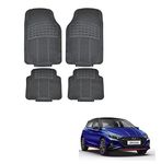 Kozdiko Car Simple Rubber Black Floor Mat Set of 4 Pcs for Hyundai I20 N-Line