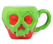 Evil Queen Poison Apple Sculpted Ceramic Coffee Mug | Official Snow White Disney Kitchen Accessories | Novelty Drinkware For Home Bar Set | Holds 20 Ounces