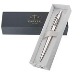 Personalised Engraved Parker Jotter Stainless Steel Ballpoint Pen Black Ink - Enter Your Custom Text