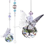 H&D HYALINE & DORA 30MM Crystal Ball Prism Rainbow Maker Hanging Suncatcher Window Butterfly Decor Gift