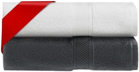 HOMELEVEL Lot Serviette de Bain 70x140-2X Drap de Bain 100% Coton Turc ÖKO-TEX Standard Doux et Épais de 500 g/m² - Linge de Bain Grande Taille Serviettes de Toilette Adulte