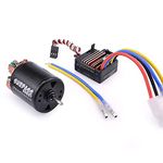 DollaTek 540 21T 4 Poles Brushed Motor and 60A Brushed ESC Combo with 6V/3A BEC Waterproof 540 Motor ESC Combo for 1/10 RC Racing Car