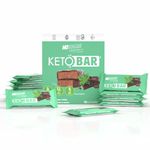 No Sugar Keto Bar Snack - Low Carb No Sugar Keto Snack Food with Keto Friendly Macros, 3g Net Carb, 9g Plant Based Protein, 13g Healthy Fat, Sugar Free (0g) (Mint Chocolate, 480g)