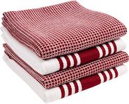 KAF Home Kitchen Towels, Set of 4 Absorbent, Durable and Soft Towels | Perfect for Kitchen Messes and Drying Dishes, 18 x 28 – Inches, Wine