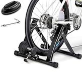 Crystals® Turbo Trainer, Indoor Exercise Bike Trainer Stand, Portable Magnetic 6 Level Resistance Bicycle Training Stand - Black