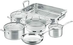 Scanpan Impact Cookware 6 Piece Set with Roaster. No Lid Available 27.8x59.9x37.8 centimeters Silver