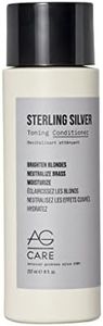 AG Care Sterling Silver Toning Conditioner - Vegan Purple Conditioner for Blonde Hair, Silver, and Grey to Remove Brassiness and Yellow Tones, 8 Fl Oz