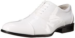 Stacy Adams Men's Gala Tuxedo Oxford, White Patent, 11 W US