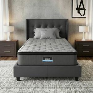 Giselle Bedding King Single Mattress, 34cm Ultra-Thick Hybrid Euro Top Pocket Spring Bed, Cool Gel Memory Foam & Latex for Pressure Relief, Reinforced Edge Support, Medium Firm