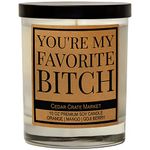 You're My Favorite B, Best Friend, Friendship Candle Gifts for Women, Birthday Gifts for Friends Female, Going Away Gifts, Funny Gifts for Friends, Funny Candle, Highly Scented Soy 10 oz.