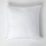 HOMESCAPES White Pure Egyptian Cotton Euro Size Pillowcase 80 x 80 cm 200 TC 400 Thread Count Percale Equivalent Large Square Pillow Case with Zip Pack of 2