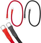 InstallGear 4 Gauge 2ft OFC Battery Power Inverter Cables (2ct Red/Black) - 4 Gauge OFC Wire - Battery Cable for Car Stereo, Solar, Auto, RV and Marine - Welding Cable