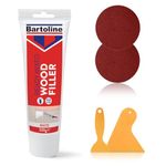 Bartoline Ready Mixed Wood Filler White 330gm Tube with 2 Spreaders and 2 Sandpapers - 5pcs Wood Filler Set - Ideal for Interior and Exterior Hardwood and Furniture Repair(Packaging may vary)