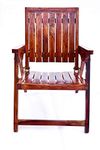 Jangid Handicraft Rosewood Contemporary Arm Rest Folding Chair (Brown)