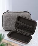 ZIZLY Earphone Carrying Case Bag Mini, Multi-Purpose Pocket Storage Travel Organizer for for Earphones, Headset, Pen Drives, SD Cards, Soft Fabric, Mesh Pocket, Black