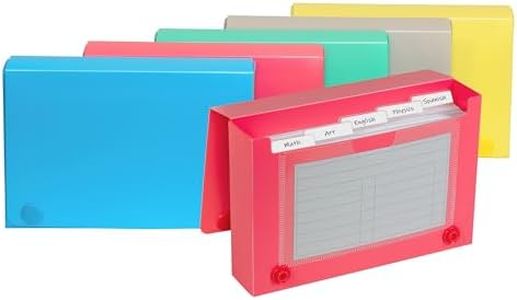 C-Line Index Card Case for 3 x 5 Inch Index Cards, Assorted Colors, Set of 24 Cases (58335-24)