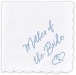 W&F GIFT Wedding Handkerchief - 12" x 12" - Something Blue for Bride on Wedding Day - Mother of the Bride Gifts, Bridal Wedding Hankie - Mom Handkerchief Wedding Gifts for Bride from Daughter