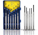 6Pcs Mini Screwdriver Set, Eyeglass Repair Screwdriver, Precision Repair Tool Kit with 6 Different Size Flathead and Philips Screwdrivers, Ideal for Watch, Jewelers