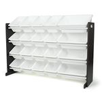 Humble Crew Toy Storage Organizer, White/Espresso