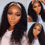 Headband Wig Human Hair Deep Wave 1