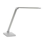 Safco Products 1001SL Vamp LED Modern ABS Desk Lamp with USB Port and Dimmer Switch, Silver