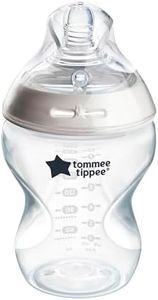 Tommee Tippee Baby Bottles, Natural Start Anti-Colic Baby Bottle with Slow Flow Breast-Like Teat, 260ml, 0m+, Self-Sterilising, Baby Feeding Essentials, Pack of 1