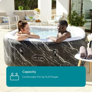 Lay-Z-Spa Florence AirJet Hot Tub – 4-6 Person Inflatable Spa