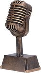 DJDK Award Trophy,Music Award Trophy Synthetic Resin Decorative Microphone Tabletop Ornament for Home Singing Competition