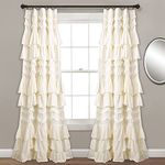 Lush Decor Kemmy Window Curtain Panel (Single Panel), 95" L x 52" W, Ivory