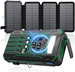 Solar Power Bank 48000mAh Built in 4 Cables, Flashlight, Travel Essential