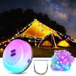 Camping String Lights,4 in 1 Rechargeable Outdoor Camper String Lights with 8 Lighting Modes,28s Recovery,USB Charging - Portable RGB Retractable String Lights for Camping, Hiking - 22.97ft