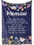 InnoBeta Memaw Throw Blanket - Memaw Gifts - Flannel Blankets Gift for Memaw on Christmas, Birthday, Thanksgiving - 50" x 65" - (Blue)