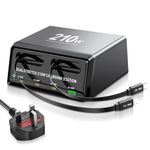Puiseno 6 in 1 USB C Fast Charger, 210W USB Charging Station Hub (2xUSB-C Cable + 3xUSBC + 1xUSBA), MultiPort Laptop Charger Block Compatible with MacBook Pro/Air, i-Pad, iPh0ne, Galaxy S25 usw