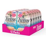 INABA Twins for Cats, Grain-Free Shredded Chicken & Broth Gelée Side Dish Cups, 1.23 Ounces per Serving, 14.76 Ounces Total (12 Servings), Tuna & Chicken with Scallop Recipe