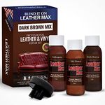 Leather Max Quick Blend Refinish and Repair Kit, Restore, Recolor & Repair / 3 Color Shades to Blend with/Leather Vinyl Bonded and More (Brown Mix)