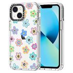 MOSNOVO for iPhone 13 Case - Clear Slim Shockproof TPU+PC, [ 6.6 ft Drop Protection/Anti Peel Off ] - Groovy Flower